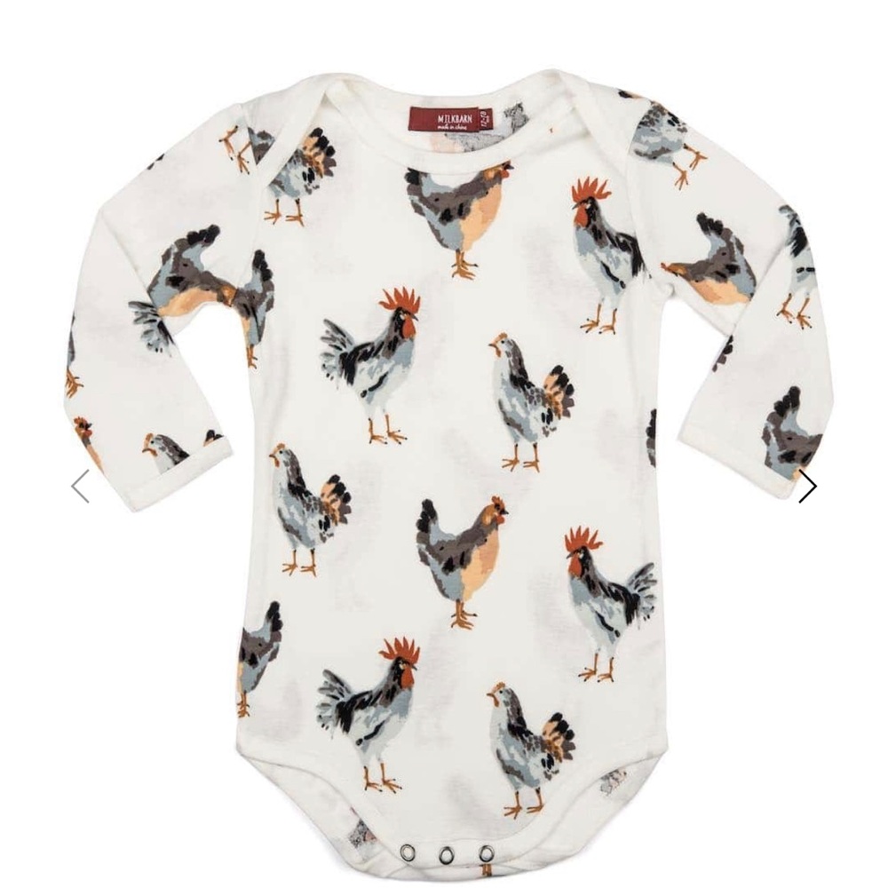 NWT: Milkbarn Baby Long Sleeve Onesie (6-12 months size)